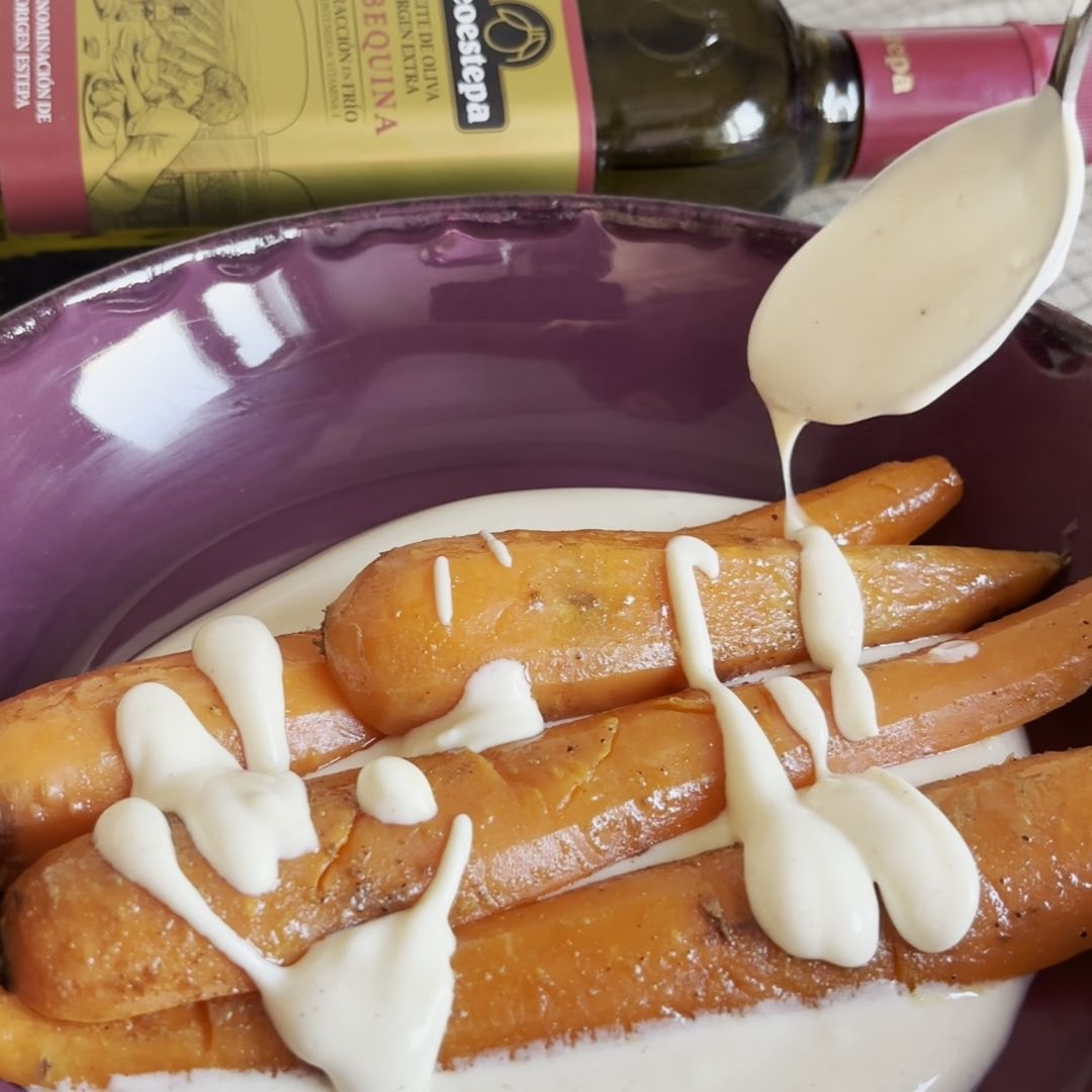 Zanahorias Asadas con Yogur y Canela