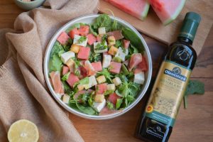 Ensalada de sandía y queso feta con AOVE